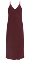 Bordeaux Polyester Midi Dress 1