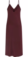 Bordeaux Polyester Midi Dress 2