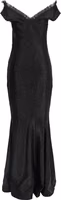 Black Polyester Long Dress 2