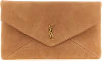 Brown Lamb Leather Clutch Bag 1