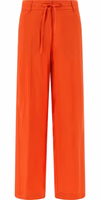 Orange Viscose Casual Pants 1