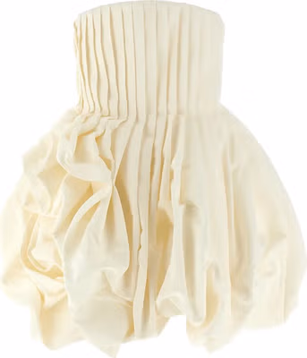White Silk Short Dress