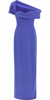 Blue Polyester Long Dress 1