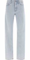 Blue Cotton Straight-Leg Jeans 1