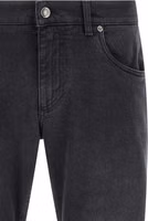 Black Cotton Straight-Leg Jeans 3