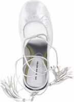 Silver Lamb Leather High Heel Pumps 4