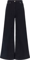 Blue Cotton Flared Pants 1