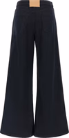 Blue Cotton Flared Pants 2