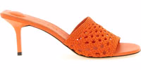 Orange Polyester Platform Sandals 1