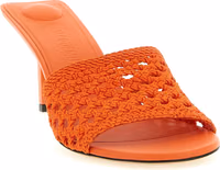 Orange Polyester Platform Sandals 3