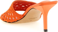 Orange Polyester Platform Sandals 4