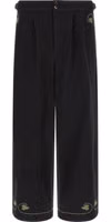 Black Cotton Casual Pants 1