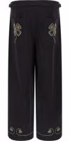Black Cotton Casual Pants 2