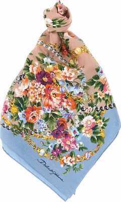 Blue Silk Scarf