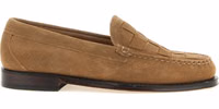 Beige Cowhide Slip-On Loafers 1