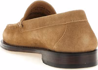 Beige Cowhide Slip-On Loafers 3