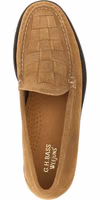 Beige Cowhide Slip-On Loafers 4