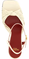 White Goatskin Stiletto Heel Sandals 4
