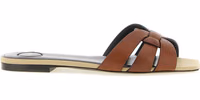 Brown Calfskin Slides 1