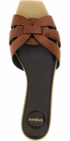 Brown Calfskin Slides 4