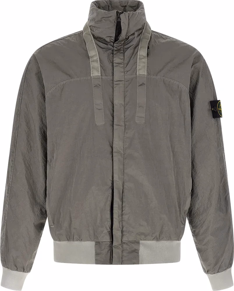 Gray Polyamide Bomber