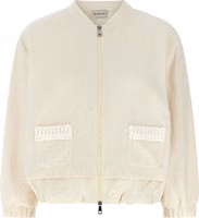 White Polyester Cardigan 1