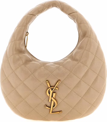 Beige Lamb Leather Handbag