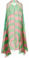 Bicolor Silk Midi Dress 1