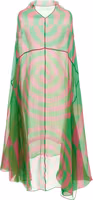 Bicolor Silk Midi Dress 2