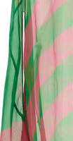 Bicolor Silk Midi Dress 4