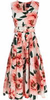 Multicolor Cotton Midi Dress 1
