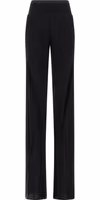 Black Silk Flared Pants 1