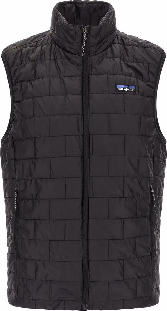 Black Polyester Sleeveless Jacket