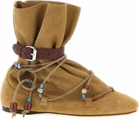 Beige Calfskin Ankle Boots 1