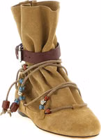 Beige Calfskin Ankle Boots 2