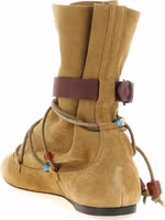Beige Calfskin Ankle Boots 3