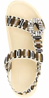 Multicolor Polyester Flat Sandals 4
