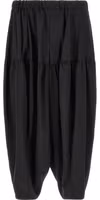 Black Polyester Casual Pants 1