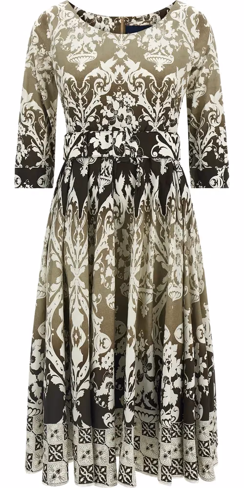 Multicolor Cotton Midi Dress