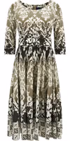 Multicolor Cotton Midi Dress 1