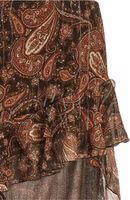 Brown Viscose Mini Skirt 3