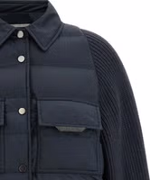 Blue Polyester Full-Length Jacket 3
