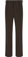 Brown Polyester Casual Pants 1