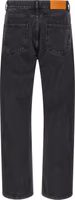 Black Cotton Straight-Leg Jeans 2