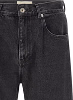 Black Cotton Straight-Leg Jeans 3