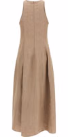 Beige Linen Long Dress 2