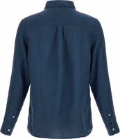Blue Linen Polo Shirt 2