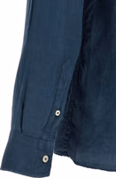 Blue Linen Polo Shirt 4