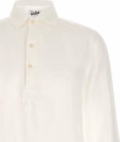 White Linen Polo Shirt 3