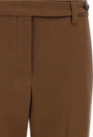 Brown Cotton Cropped Pants 3